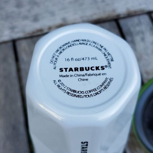 Starbucks White 2012 Chiseled SS Tumbler 16 oz. - Picture 6 of 6